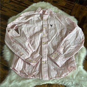 Abercrombie & Fitch Pink Striped Button-Down Shirt